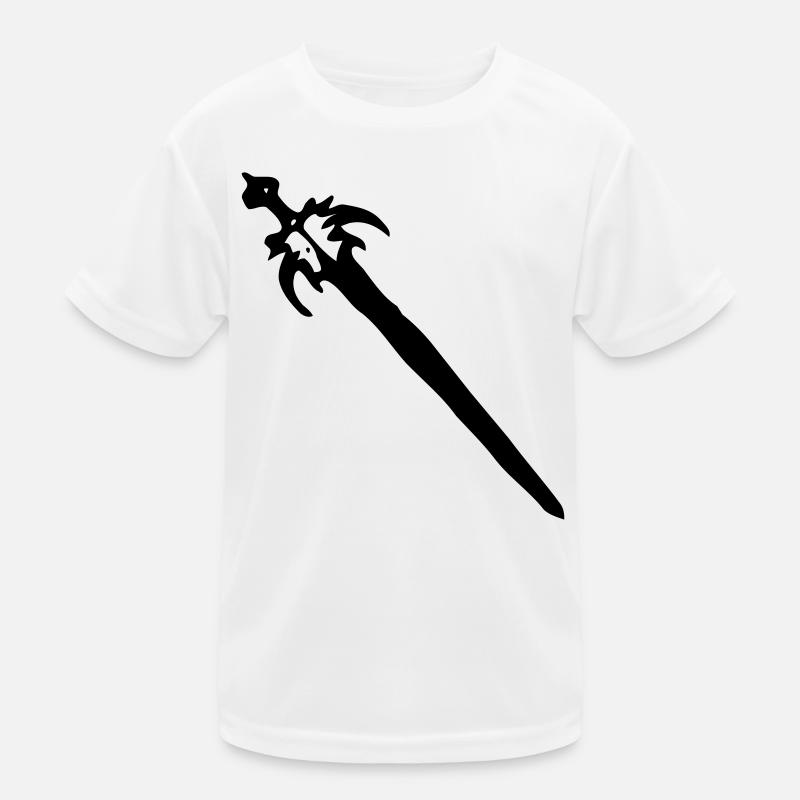 Schwert - Kinder Funktions-T-Shirt - Weiß