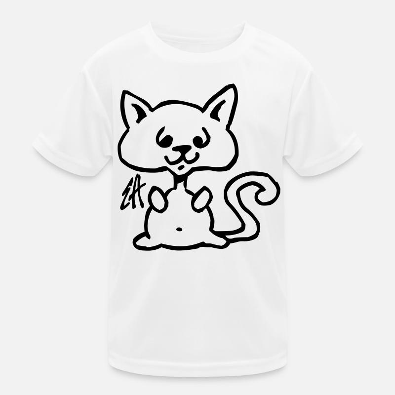 Katze Kinder Funktions-T-Shirt