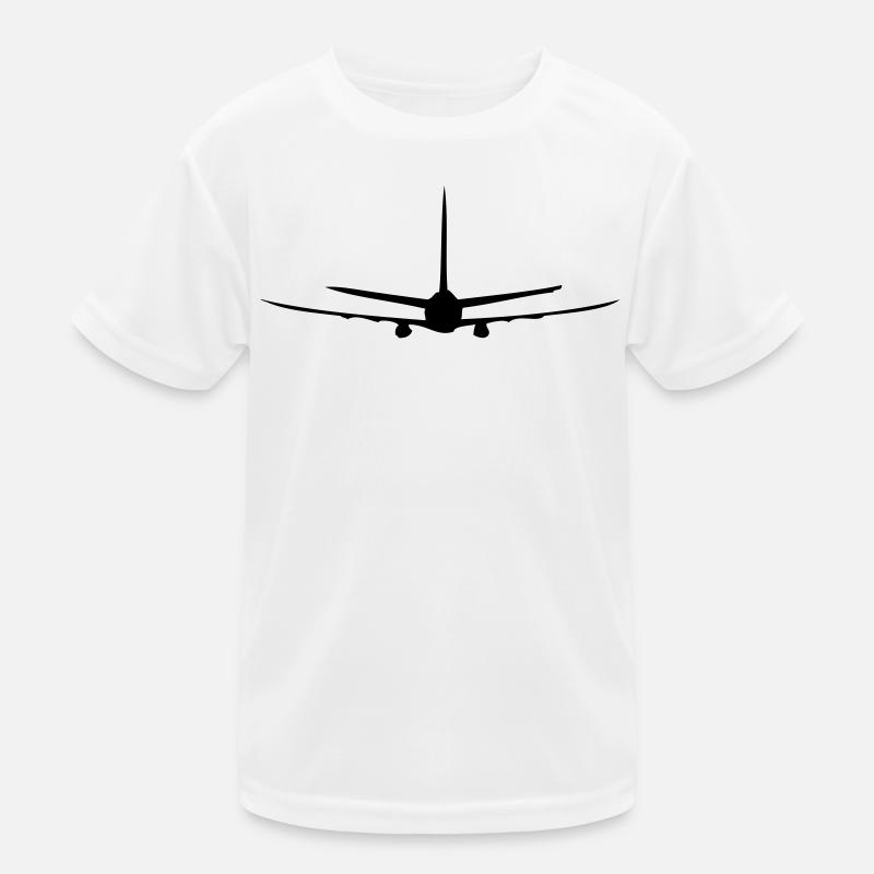 Flugzeug - Kinder Funktions-T-Shirt - Weiß