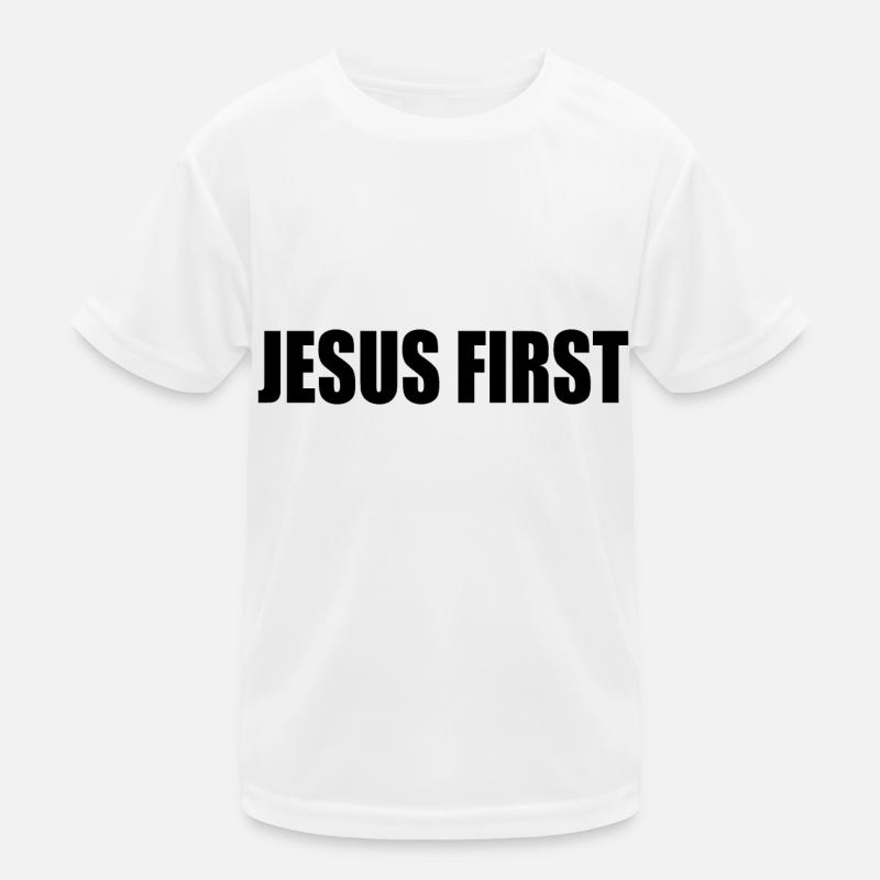 Jesus first Kinder Funktions-T-Shirt