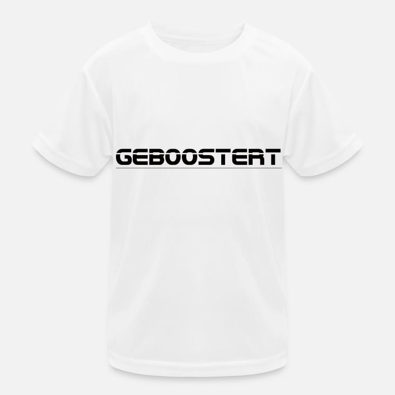 Geboostert schwarz Kinder Funktions-T-Shirt