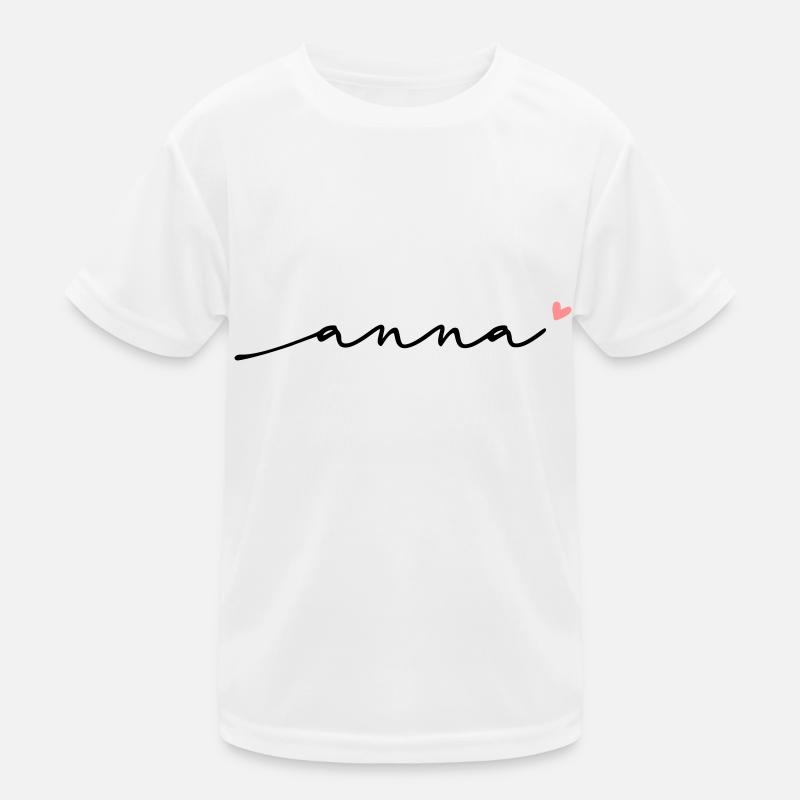 Anna Cursive Name Kids Functional T-Shirt