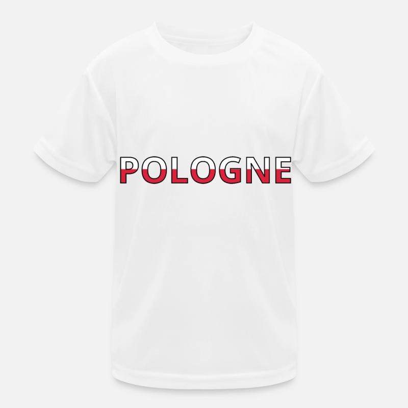 Drapeau Pologne T-shirt sport Enfant