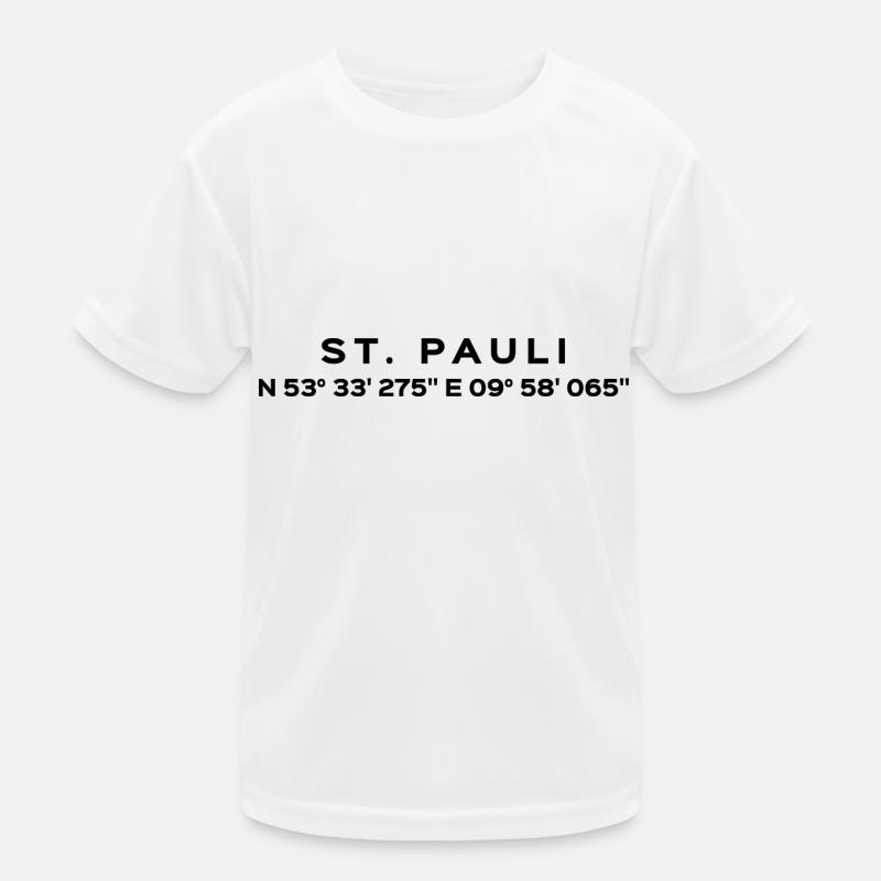 St. Pauli - Kinder Funktions-T-Shirt - Weiß