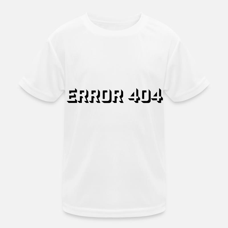 Nerd Computer Error 404 Kids Functional T-Shirt