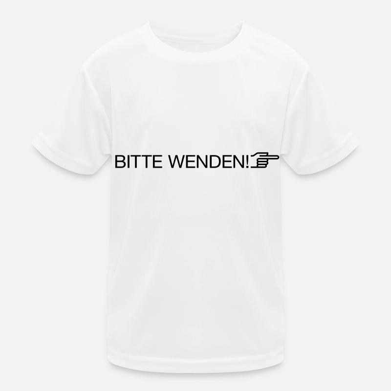 "bitte wenden" Kinder Funktions-T-Shirt