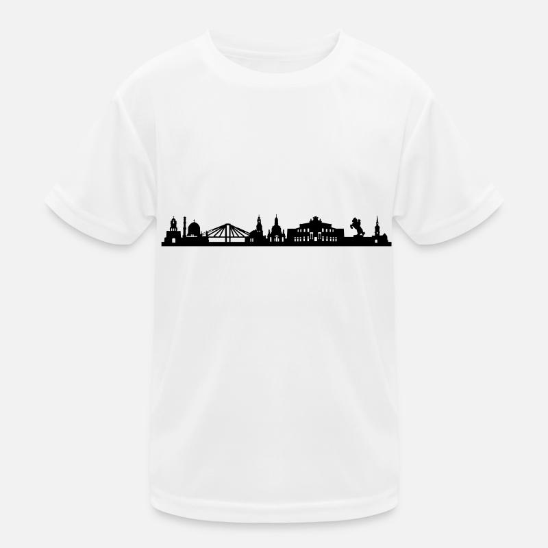 Skyline Dresden lang Kinder Funktions-T-Shirt