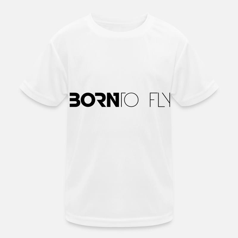 Born to Fly Heli Design Kids Functional T-Shirt