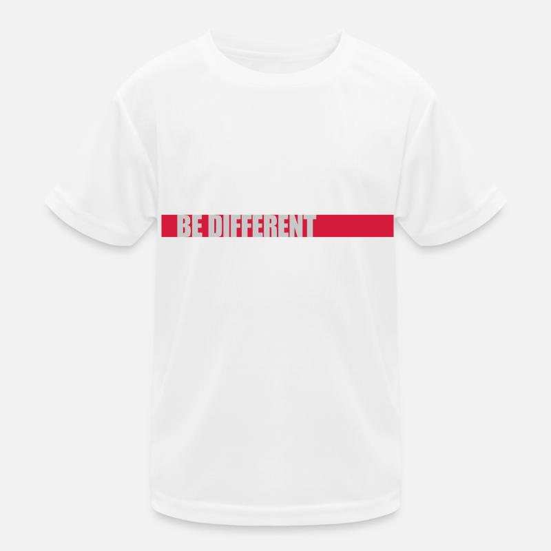 Be different Logo Design - Kinder Funktions-T-Shirt - Weiß