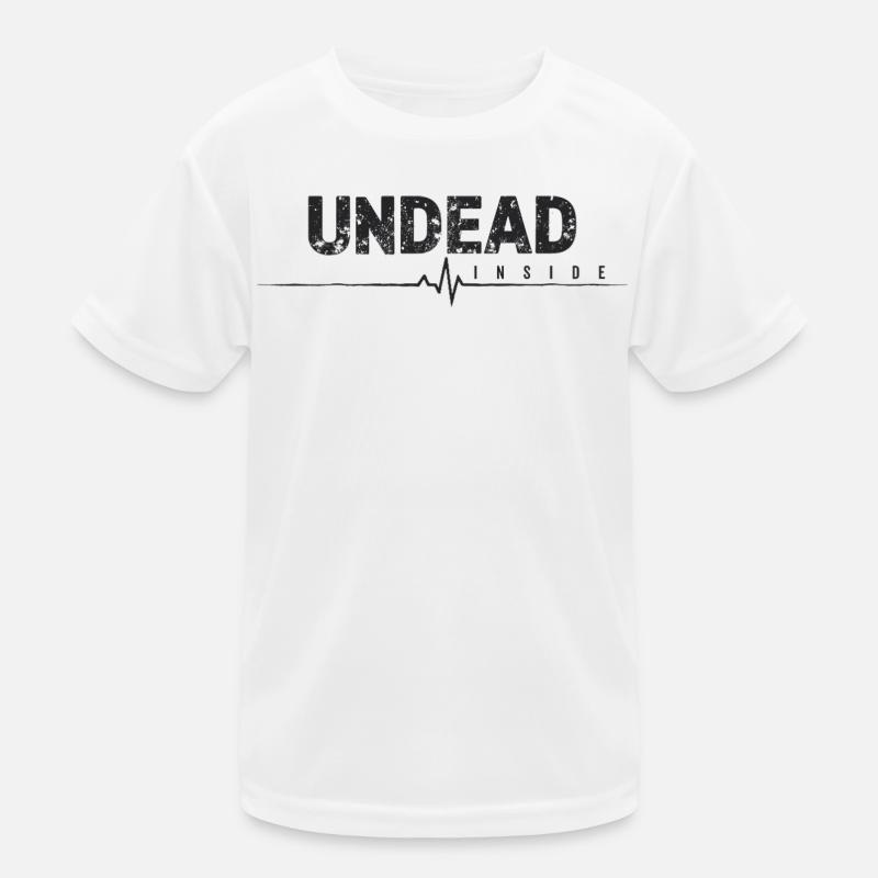 Undead Inside Zombie Saying Kids Functional T-Shirt