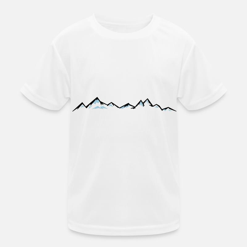 BERGE Gebirge Landschaft Silhouette Panorama Kinder Funktions-T-Shirt