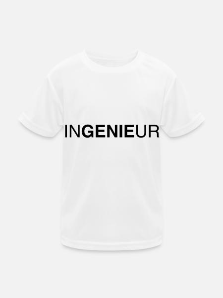 engineer 01 - Kids Functional T-Shirt - white - Front