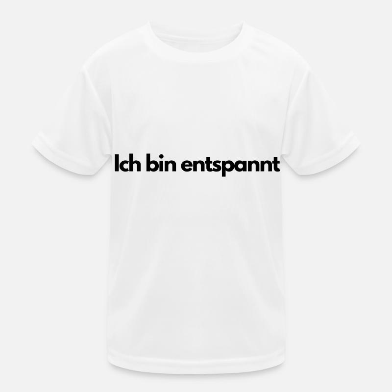Ich bin entspannt Kinder Funktions-T-Shirt