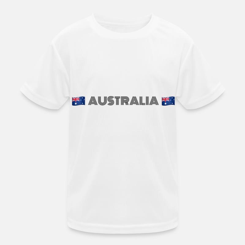 AUSTRALIEN - Kinder Funktions-T-Shirt - Weiß
