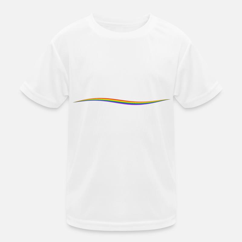 Rainbow Line - Kids Functional T-Shirt - white