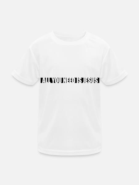 Strip Need Jesus - Kids Functional T-Shirt - white - Front