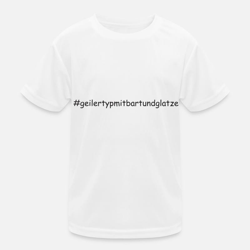 Geiler Typ Mit Bart & Glatze Glatzkopf Bartträger Kinder Funktions-T-Shirt