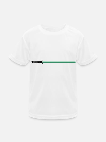 Lichtschwert - Kinder Funktions-T-Shirt - Weiß - Vorne