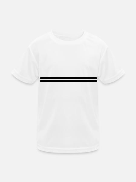 Double stroke design template to design yourself - Kids Functional T-Shirt - white - Front