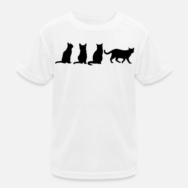 Katzen Kinder Funktions-T-Shirt
