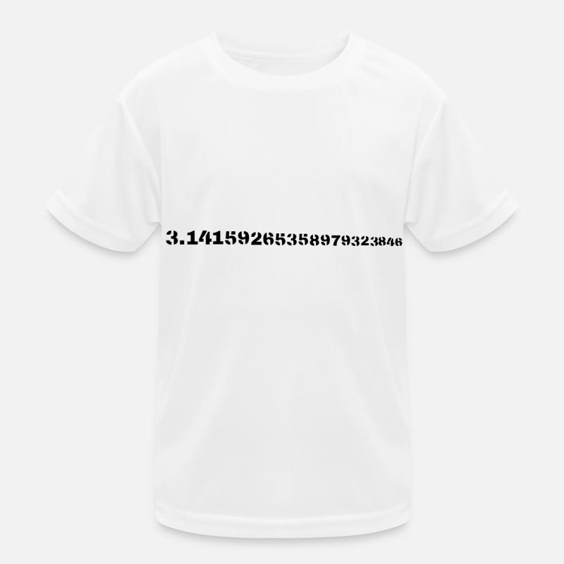 Pi - Kinder Funktions-T-Shirt - Weiß