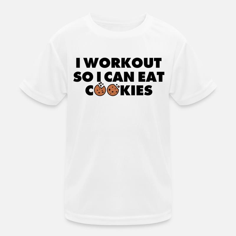 ICH TRAINIERE, DAMIT ICH KEKSE ESSEN KANN Kinder Funktions-T-Shirt