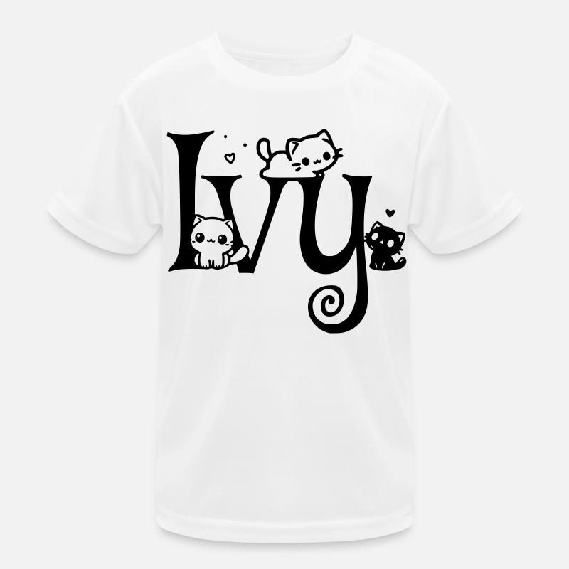 Ivy Name First Name Kitten Name Kids Functional T-Shirt