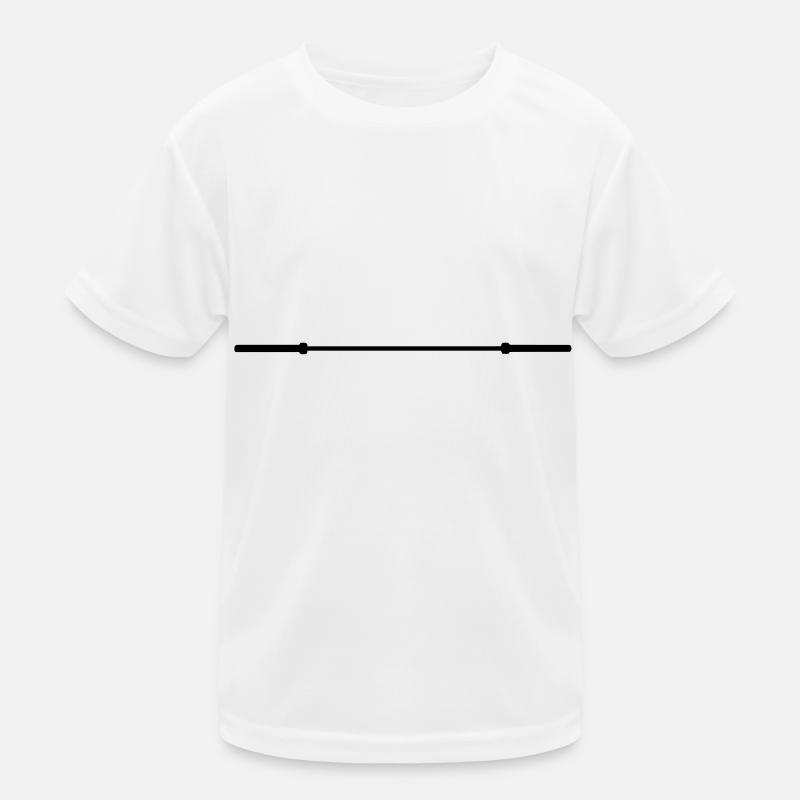 leere Langhantel - Kinder Funktions-T-Shirt - Weiß