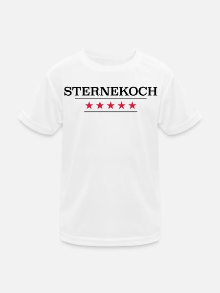 Sternekoch - Kinder Funktions-T-Shirt - Weiß - Vorne