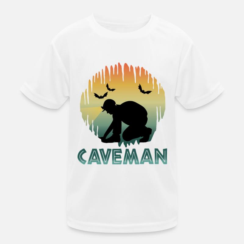 Caveman - Caving - Cave Explorer Speleology Kids Functional T-Shirt