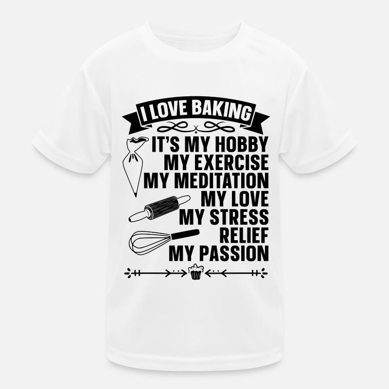 I Love Baking Baker Bakery Chef Cupcake Bake Kinder Funktions-T-Shirt