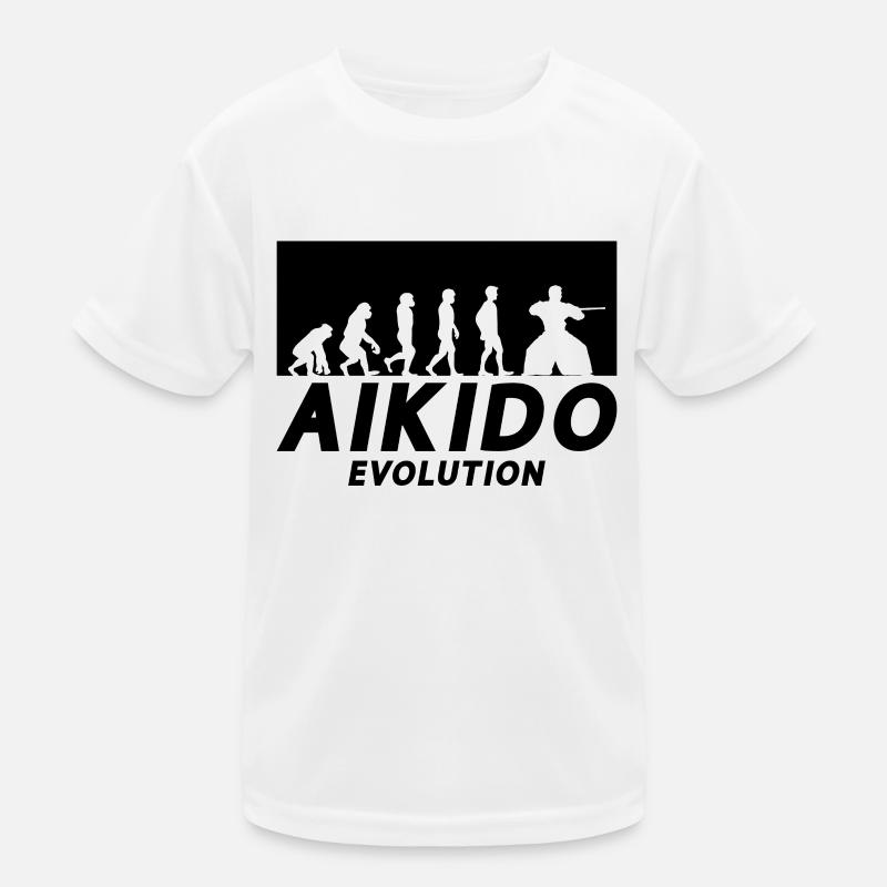 Aikido Evolution Fighter Martial Arts Samurai Judo Kids Functional T-Shirt