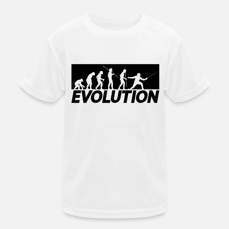 Evolution Fencing Duel Swordplay aime l’escrimeur de fleuret T-shirt sport Enfant