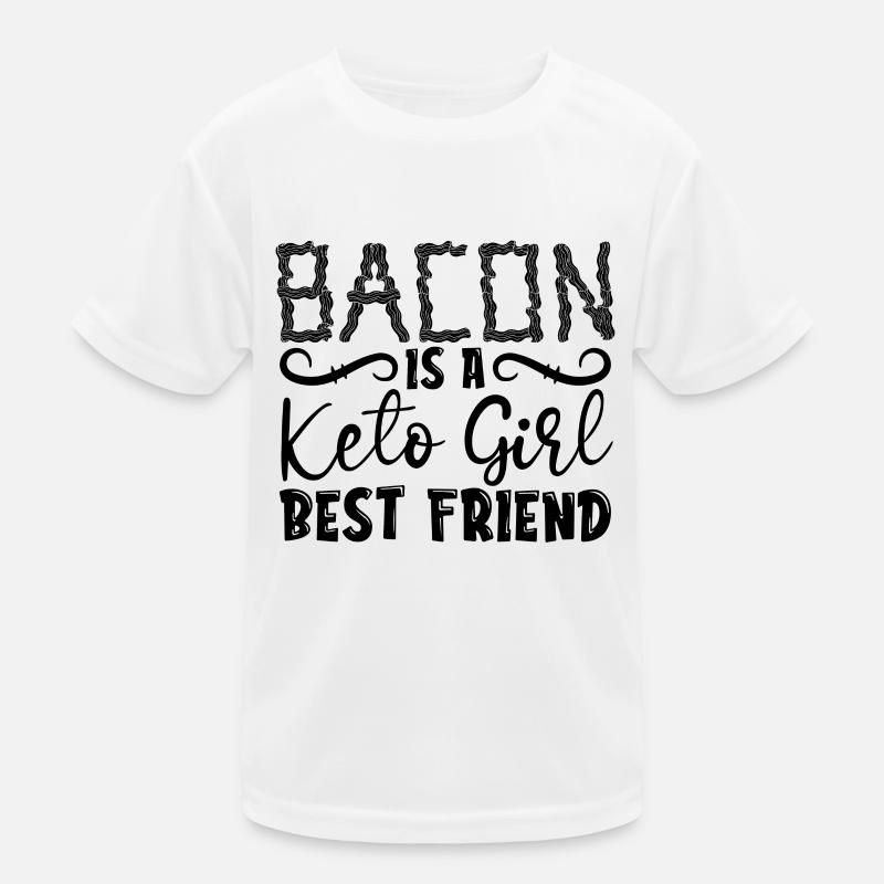 Le bacon est le régime cétogène d’une fille cétogène cétose céto T-shirt sport Enfant