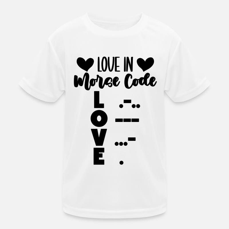 Love In Morse Code Love Channel Ham Radio Operator Kinder Funktions-T-Shirt
