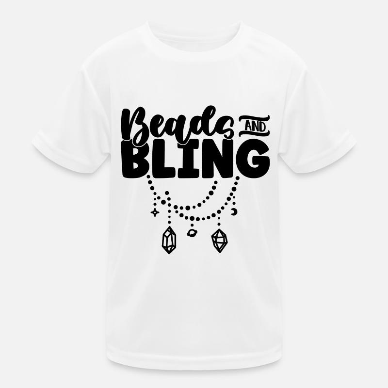 Perles et perles Bling Perle Perlage Bijoux Perle T-shirt sport Enfant
