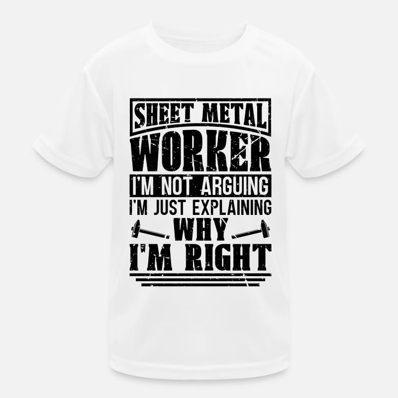 Sheet Metal Worker I'm Not Arguing I'm Mechanic Kids Functional T-Shirt