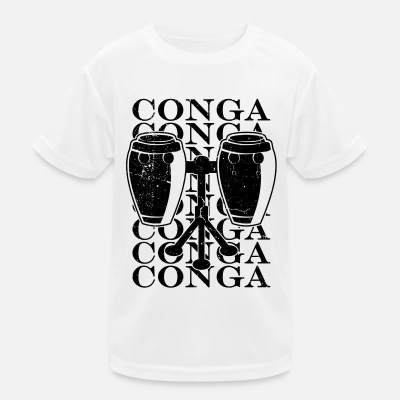 Conga Percussion Instrument Drummer Conga Player Kids Functional T-Shirt