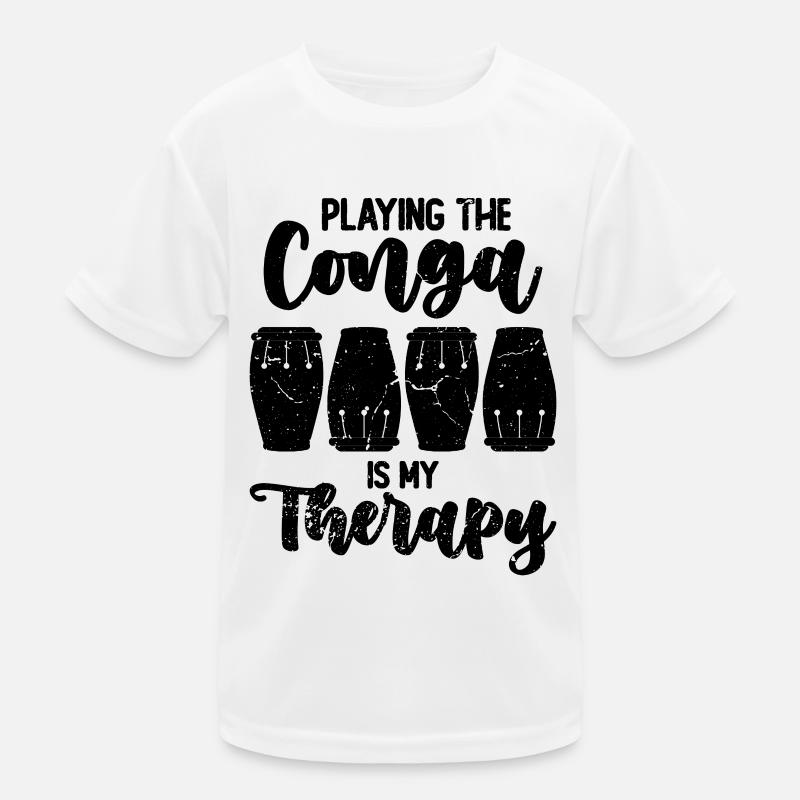 Playing The Conga Is Retro Drummer Conga Player Kinder Funktions-T-Shirt