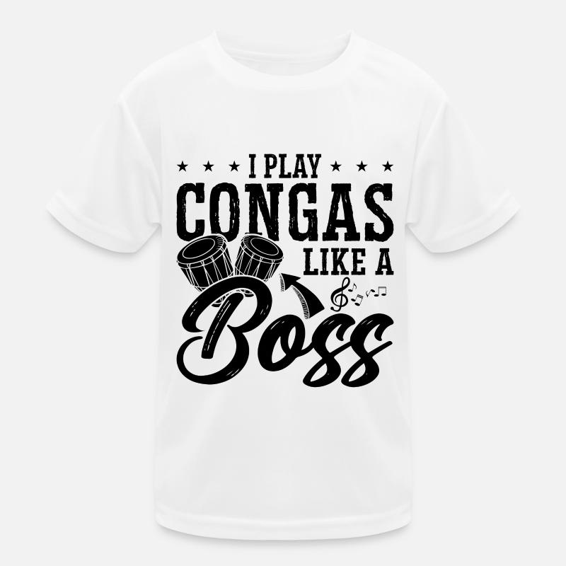 I Play Congas Like A Boss Instrument Conga Player T-shirt sport Enfant