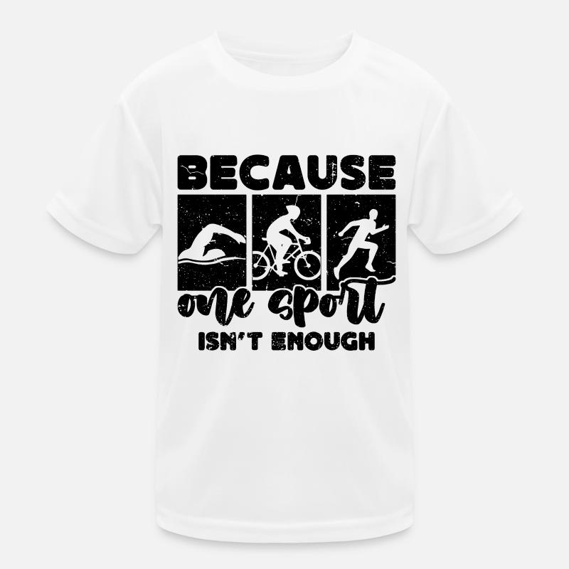 Because One Sport Isn't Sprinting Triathlon Lover Kinder Funktions-T-Shirt