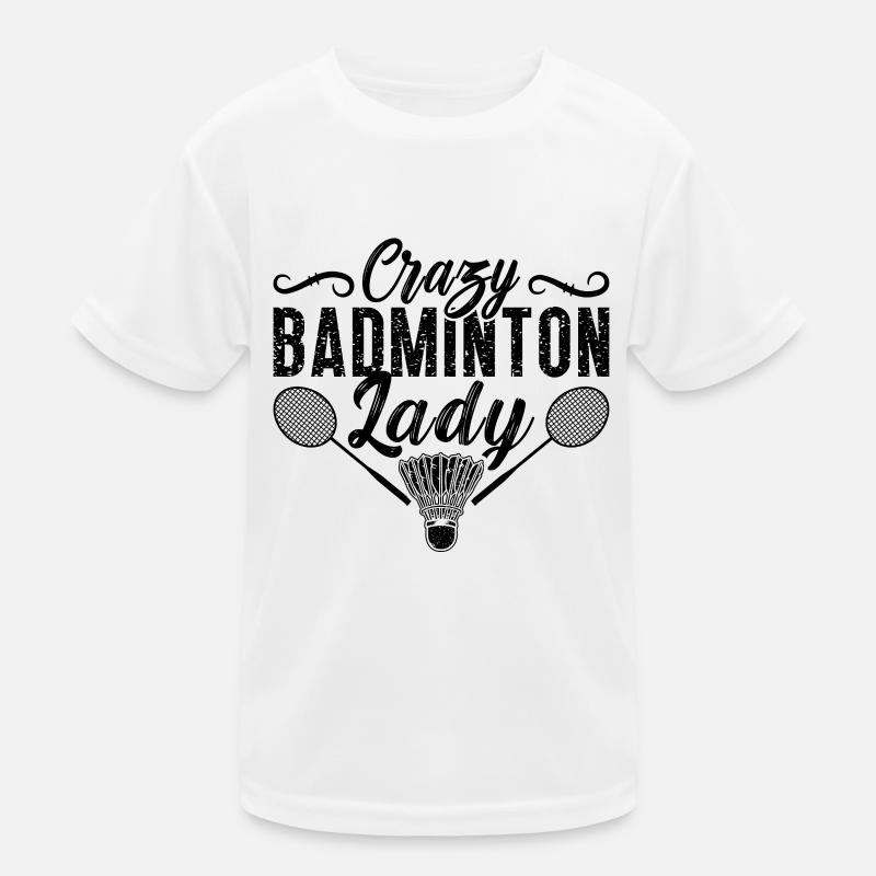 Crazy Badminton Lady Shuttlecock Badminton Player Kinder Funktions-T-Shirt