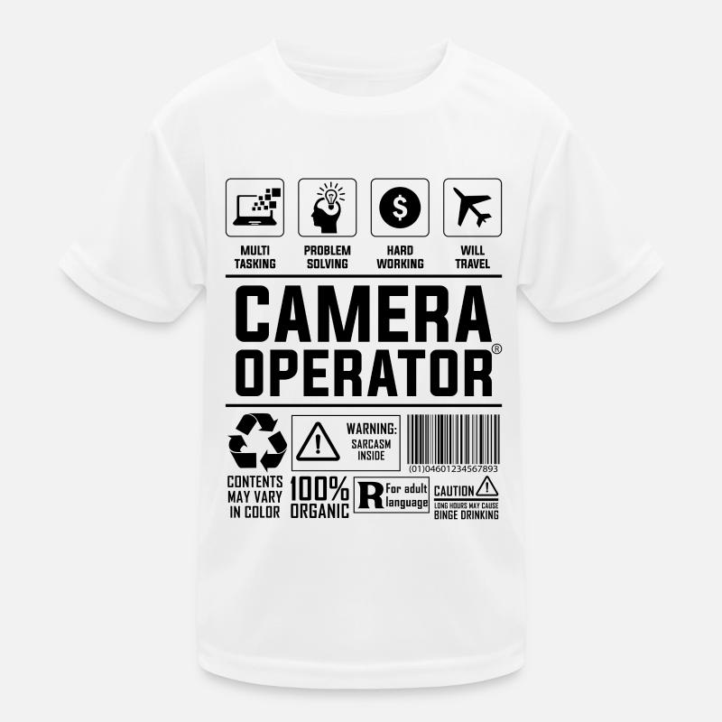 Camera Operator Loves Movie Maker Camera Operator Kinder Funktions-T-Shirt