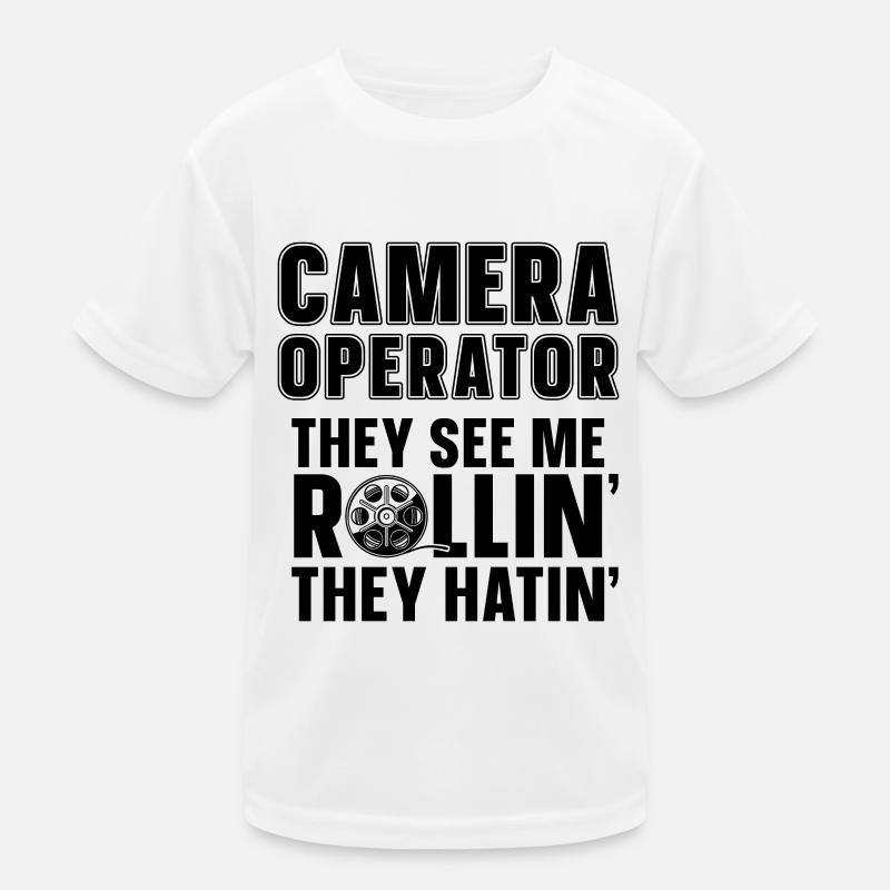 Camera Operator They See Me Rollin' Videographer Kinder Funktions-T-Shirt