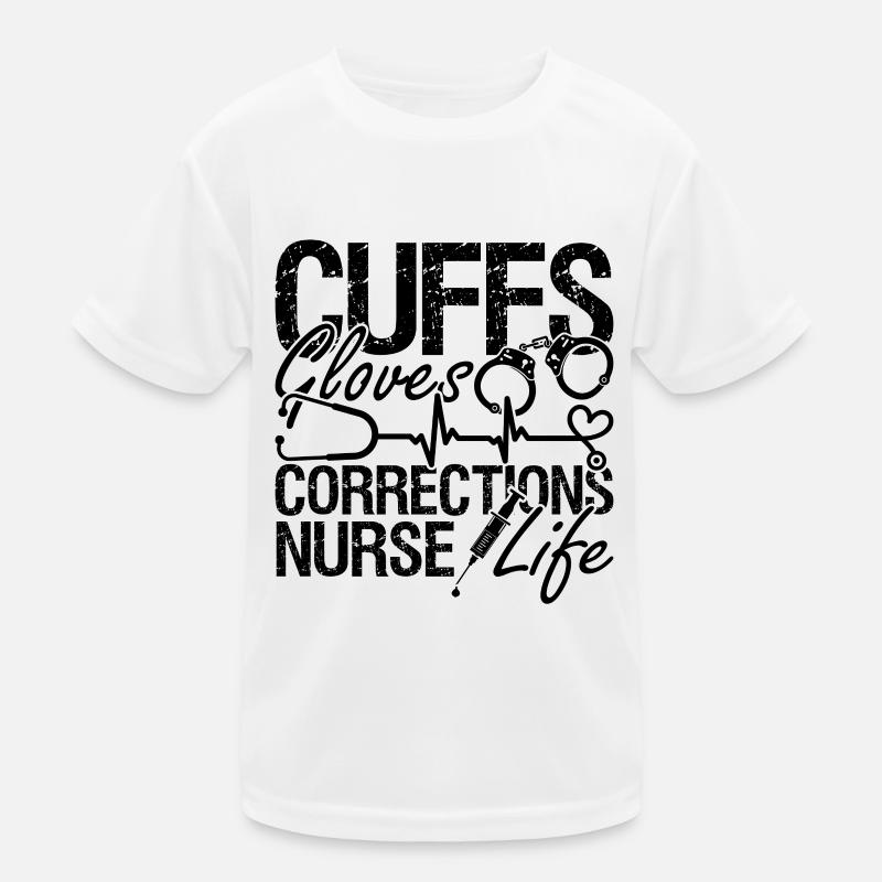 Cuffs Gloves Corrections Nurse Correctional Nurses Kinder Funktions-T-Shirt