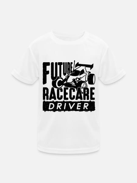 Future Racecare Driver Remote Controlled RC Racer - Kids Functional T-Shirt - white
