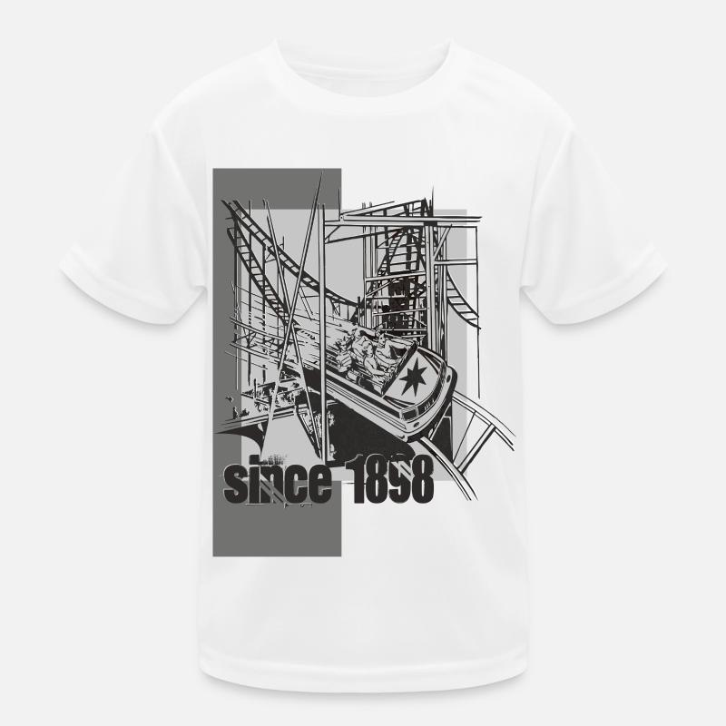 achterbahn - Kinder Funktions-T-Shirt - Weiß