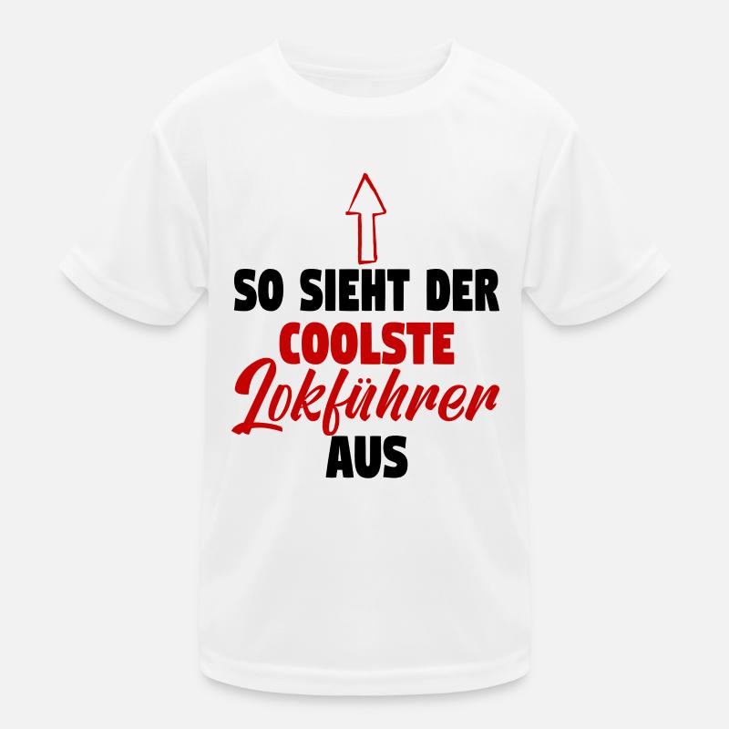 Dampflok Lokführer Eisenbahner Eisenbahn Lok Bahn Kinder Funktions-T-Shirt