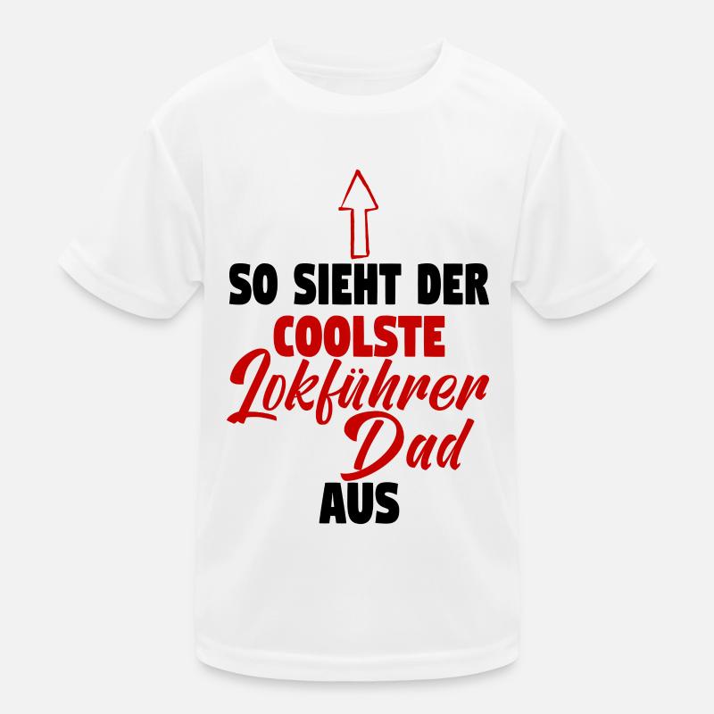 dad Dampflok Lokführer Eisenbahner Eisenbahn Vater Kinder Funktions-T-Shirt
