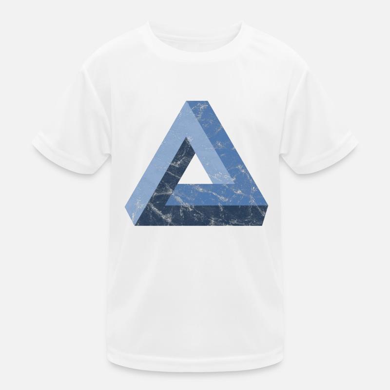 Triangle impossible Tribar Illusion optique Mathe T-shirt sport Enfant